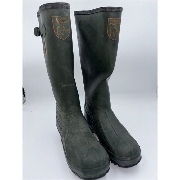 Rocky Ducks Unlimited Rubber hunting boots Mens 7 Women’s 9 - Picture 3 of 10